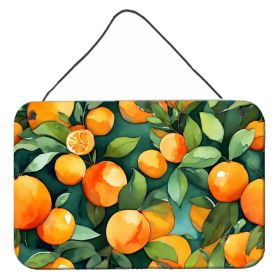 NEW Florida Orange Blossom in Watercolor Wall or Door Hanging Prints Aluminum Metal Sign Kitchen Wall Bar Bathroom Plaque Home Decor, 8HX12W