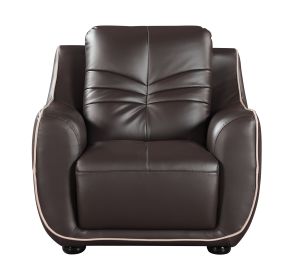 Genuine Leather Chair (Color: as Pic)