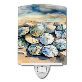 NEW Sand Dollars Ceramic Night Light Compact, UL-Certified, Ideal for Bedroom, Bathroom, Nursery, Hallway, Kitchen, 6x4x3, Multicolor (Default: Default)